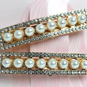 Hair Jewelry Faux Pearl & Rhinestones NWOT